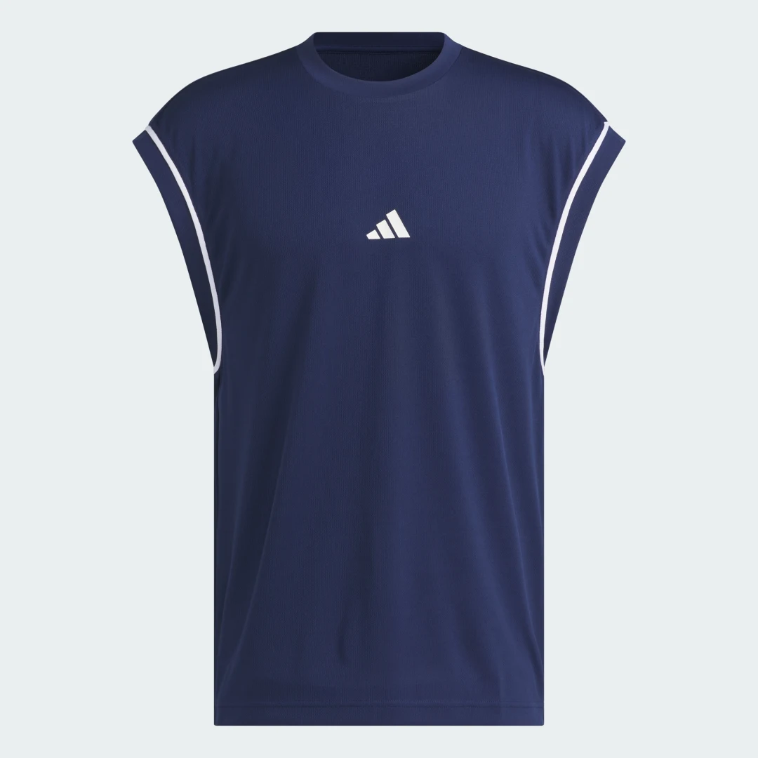 Detalle 2 de Camiseta sin mangas adidas Basketball All-World (Azul) – una opción práctica para entrenar y jugar
