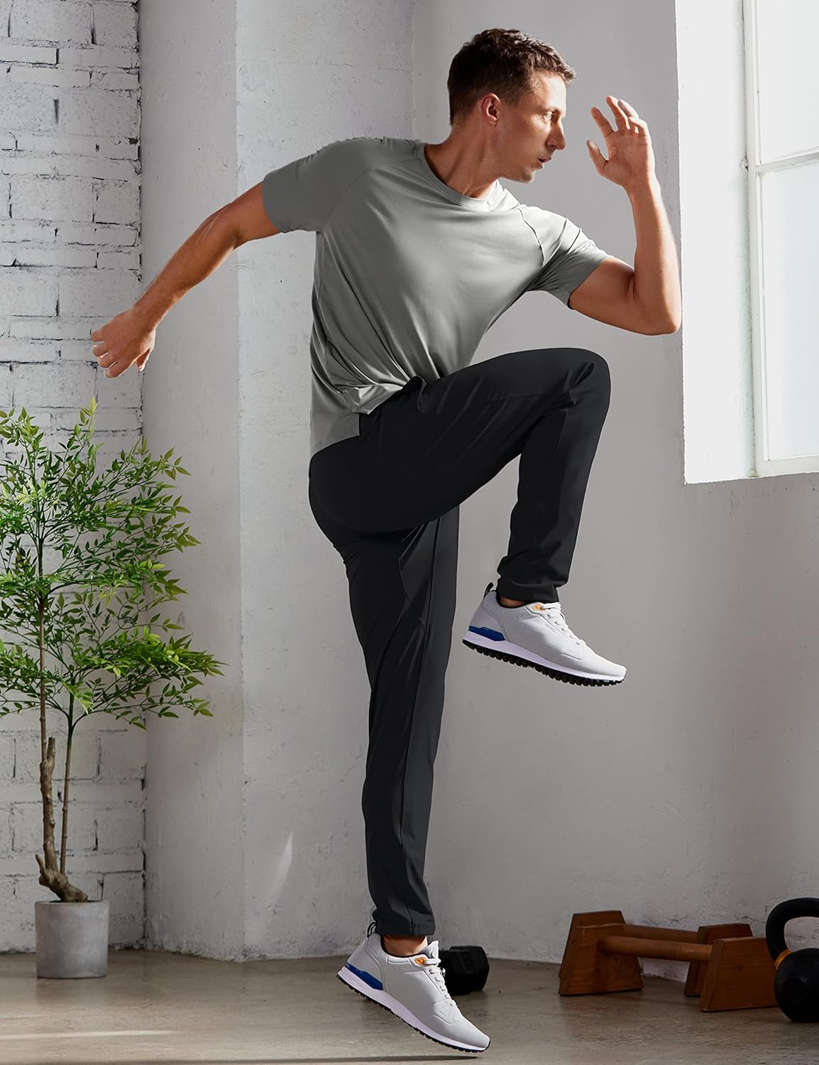 Thumbnail 2 de CRZ YOGA Pantalon de Voyage de Randonnée Athlétique Léger pour Hommes – Poches, 76 cm