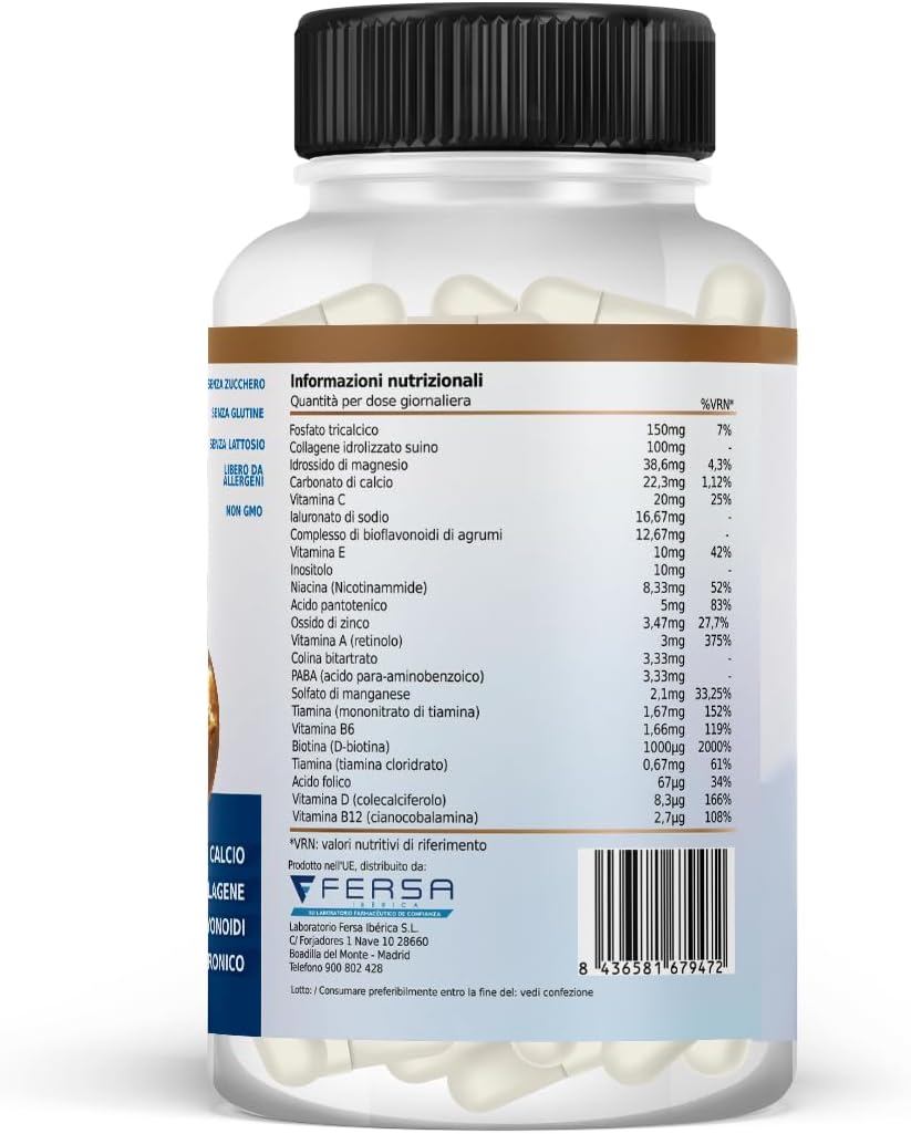Detalle de HealthyFusion Volum Forte: integratore 3 in 1 per capelli, pelle e unghie (90 capsule)