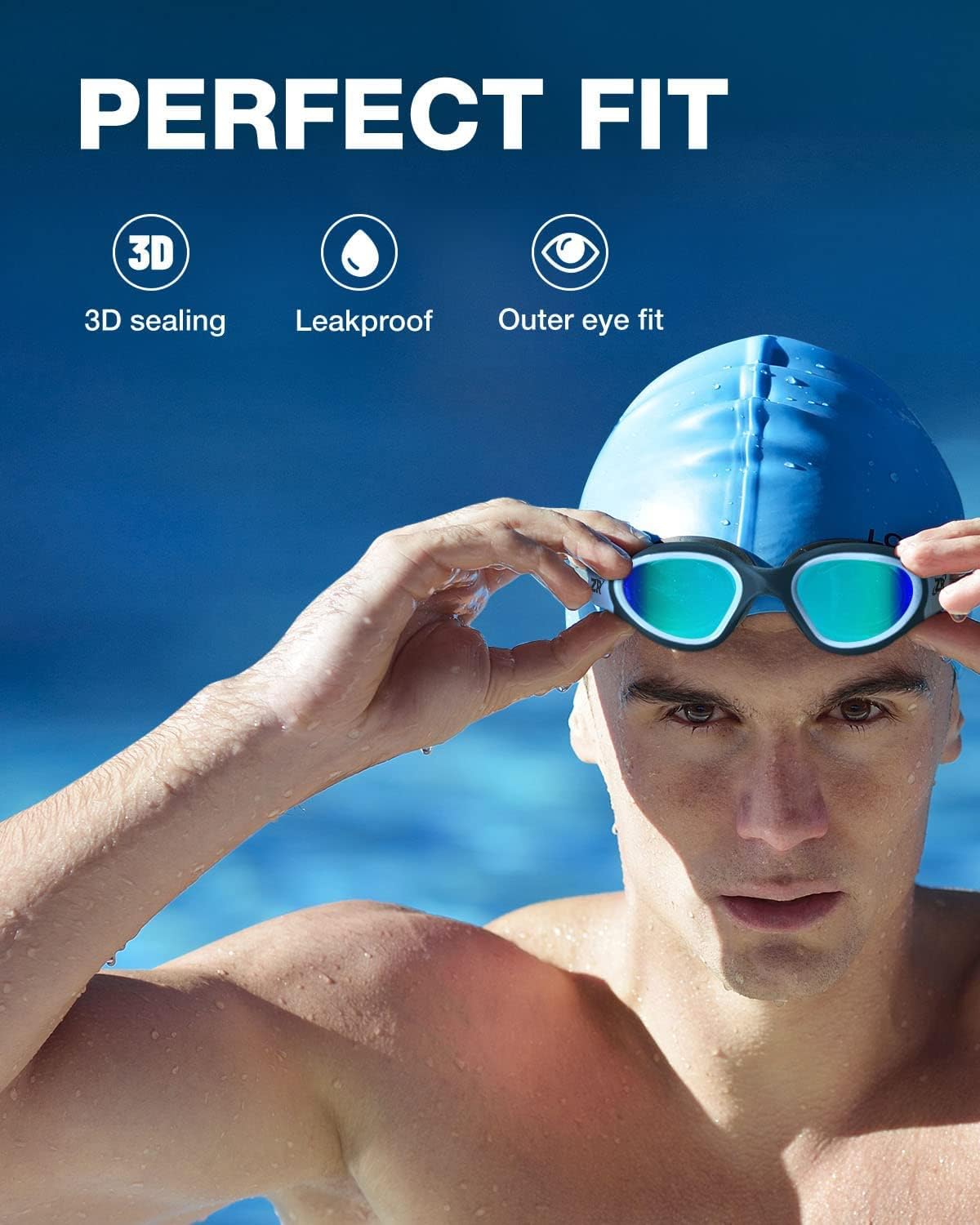 Thumbnail 2 de ZIONOR G1 Polarisierte Schwimmbrille mit UV-Schutz – beschlagfrei für Erwachsene & Unisex