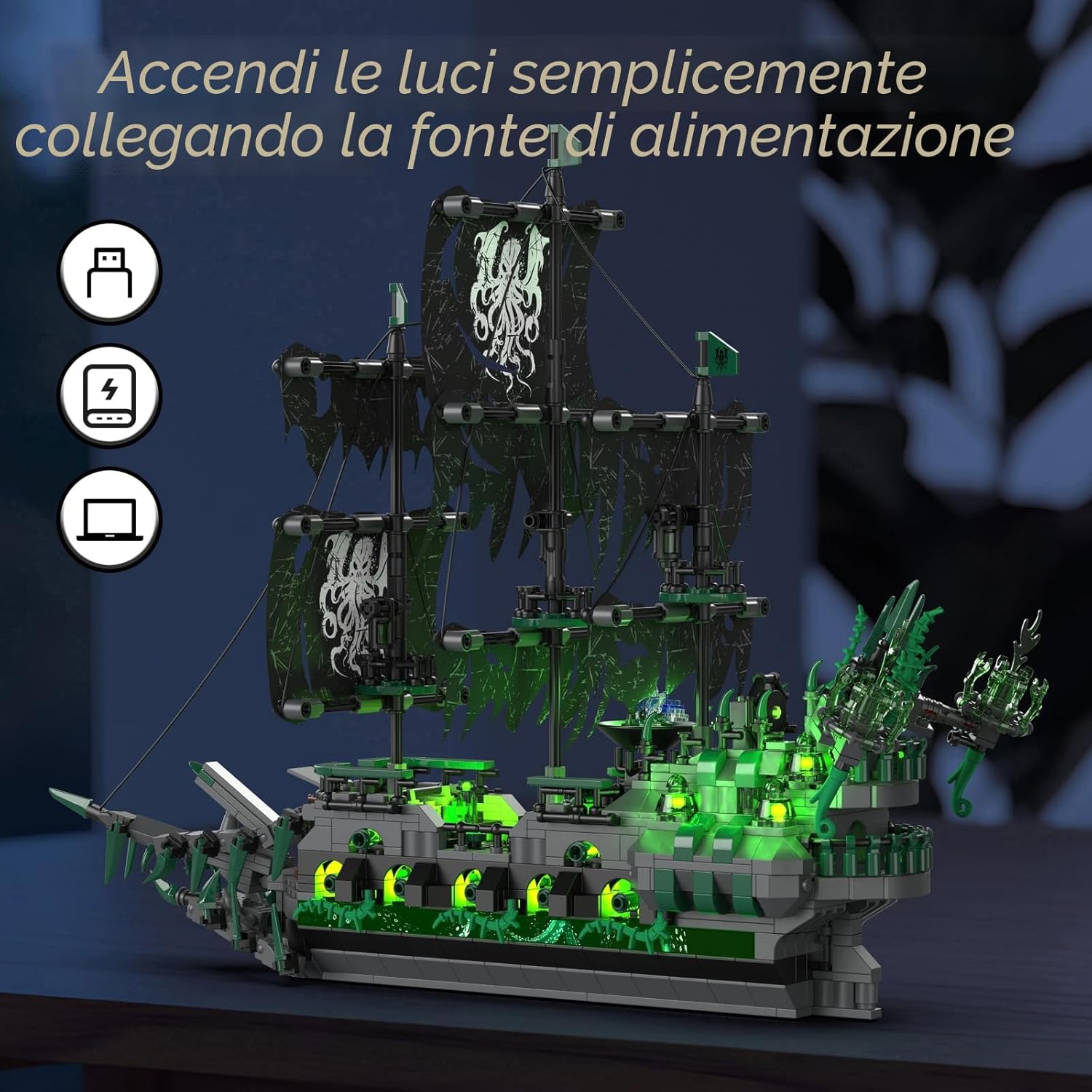 Detalle 2 de JMBricklayer 40001 Flying Dutchman set di mattoncini ⚓