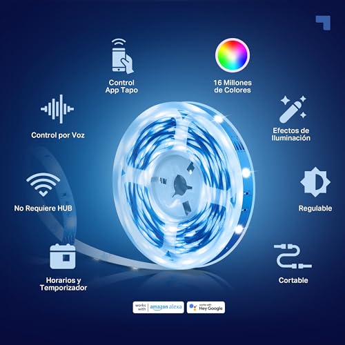 Detalle 2 de Tapo L900-5: Tira LED Inteligente WiFi multicolor RGB para decorar y adaptar ambientes
