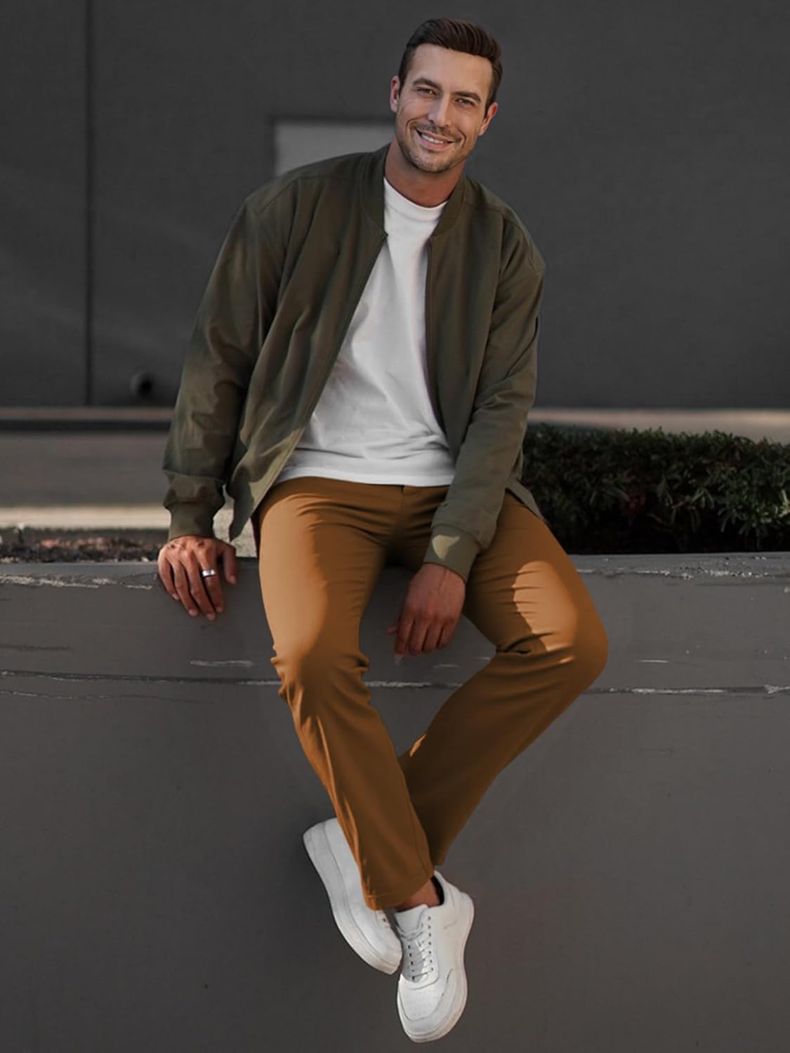 Thumbnail 5 de JMIERR Men's Chino Pants: Casual Elastic Waist, Tapered Fit for Everyday Comfort