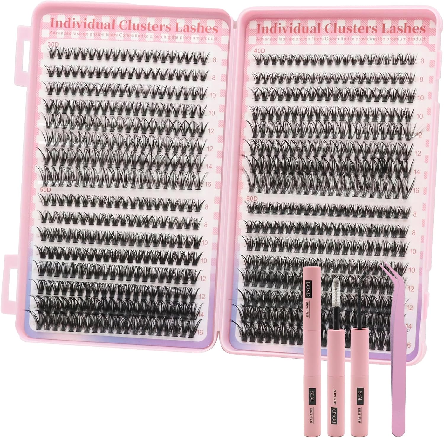 Detalle de VEGCOO 640 Ciuffetti Ciglia Finte Extension: Kit DIY 8–16 mm per Principianti