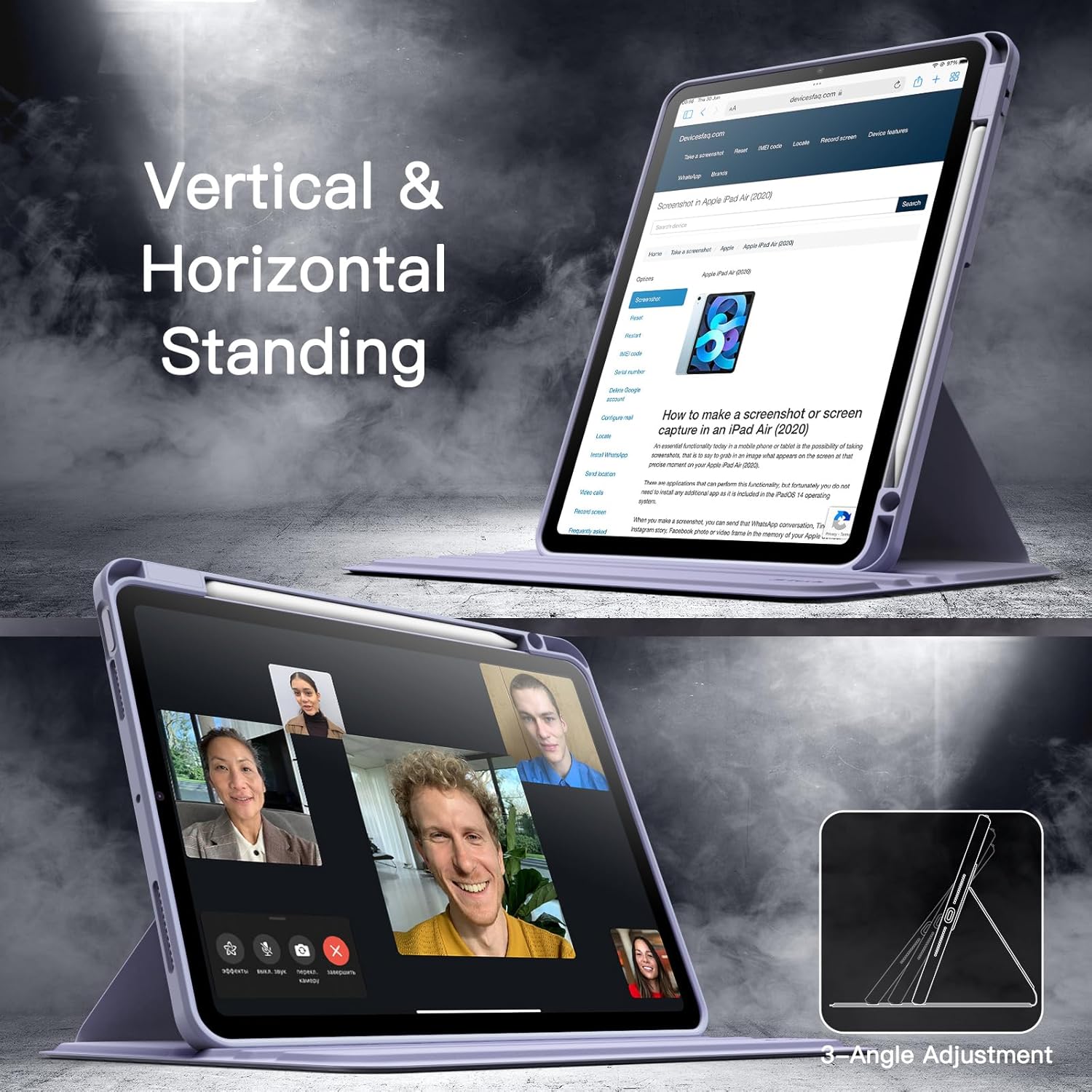 Thumbnail 6 de JETech Rotating Case for iPad Air 11‑inch 360° rotation