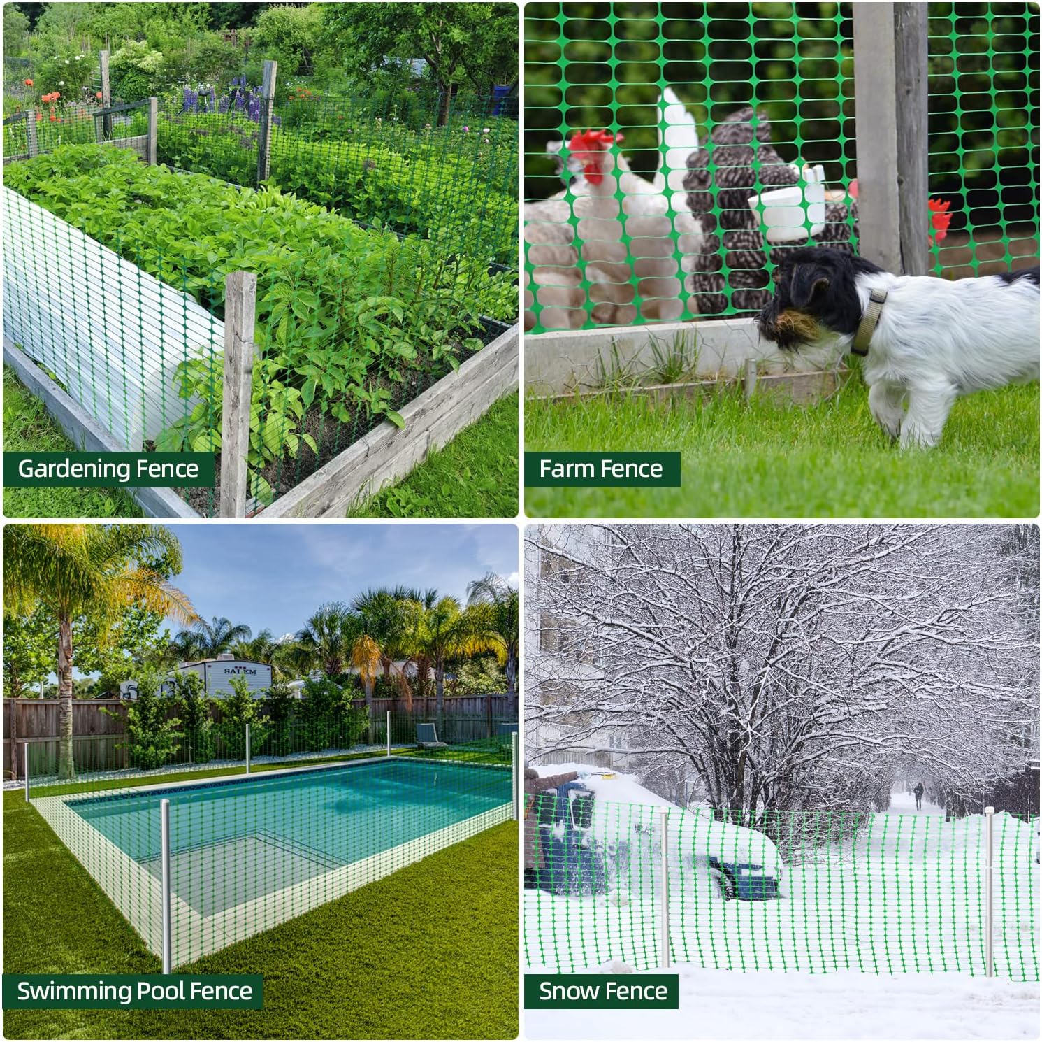 Thumbnail 5 de Ohuhu Begrenzungszaun – Mobiler Gartenzaun 30 m lang, 1 m hoch, Komplett-Set mit 25 Pfählen