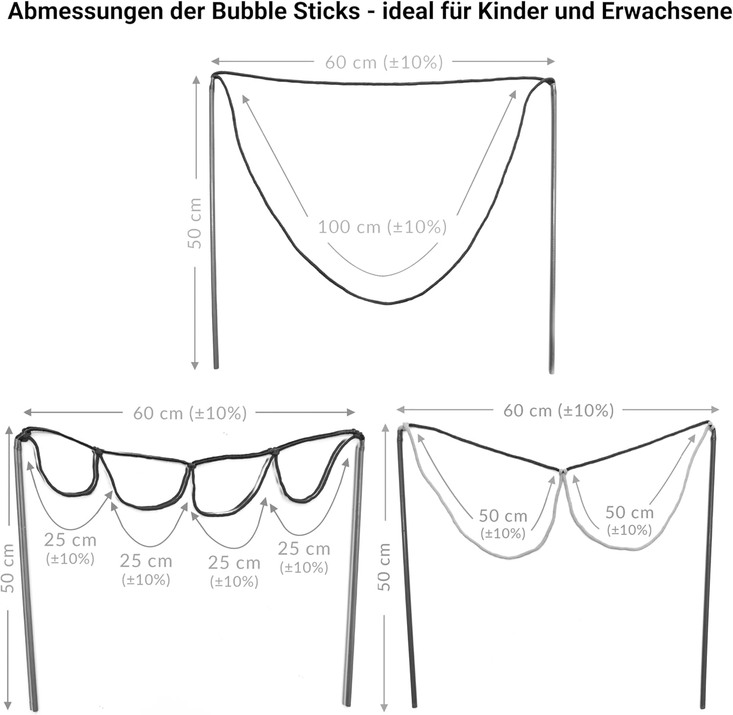 Thumbnail 3 de Bubble Brothers Riesenseifenblasen-Set (3 Holz-Seifenblasenstäbe, 50 cm) mit Konzentrat