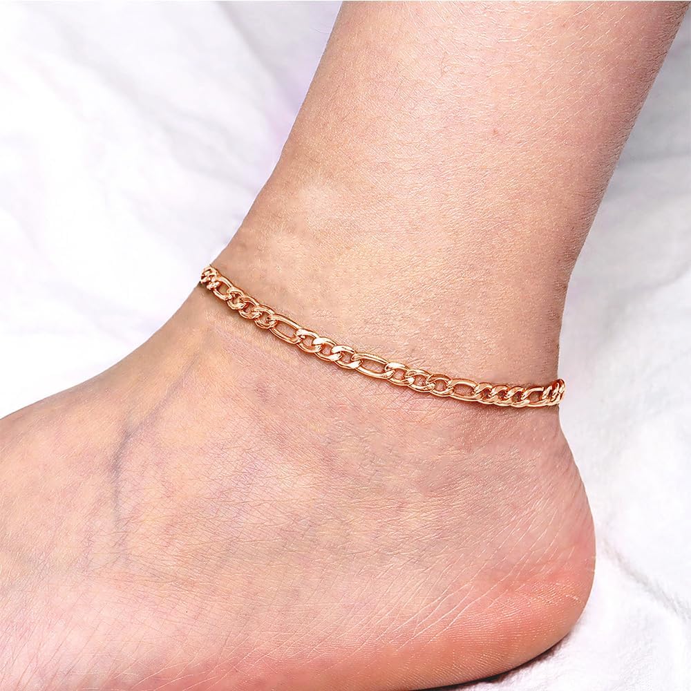 Detalle de Cangall Silber Fußketten für Damen – Infinity-Fußkettchen als flexibles Fußgelenk-Armband