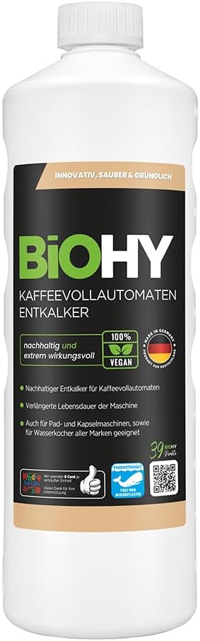 Detalle de BiOHY K13040 ontkalker voor koffiemachines, vloeibaar concentraat van 1 liter