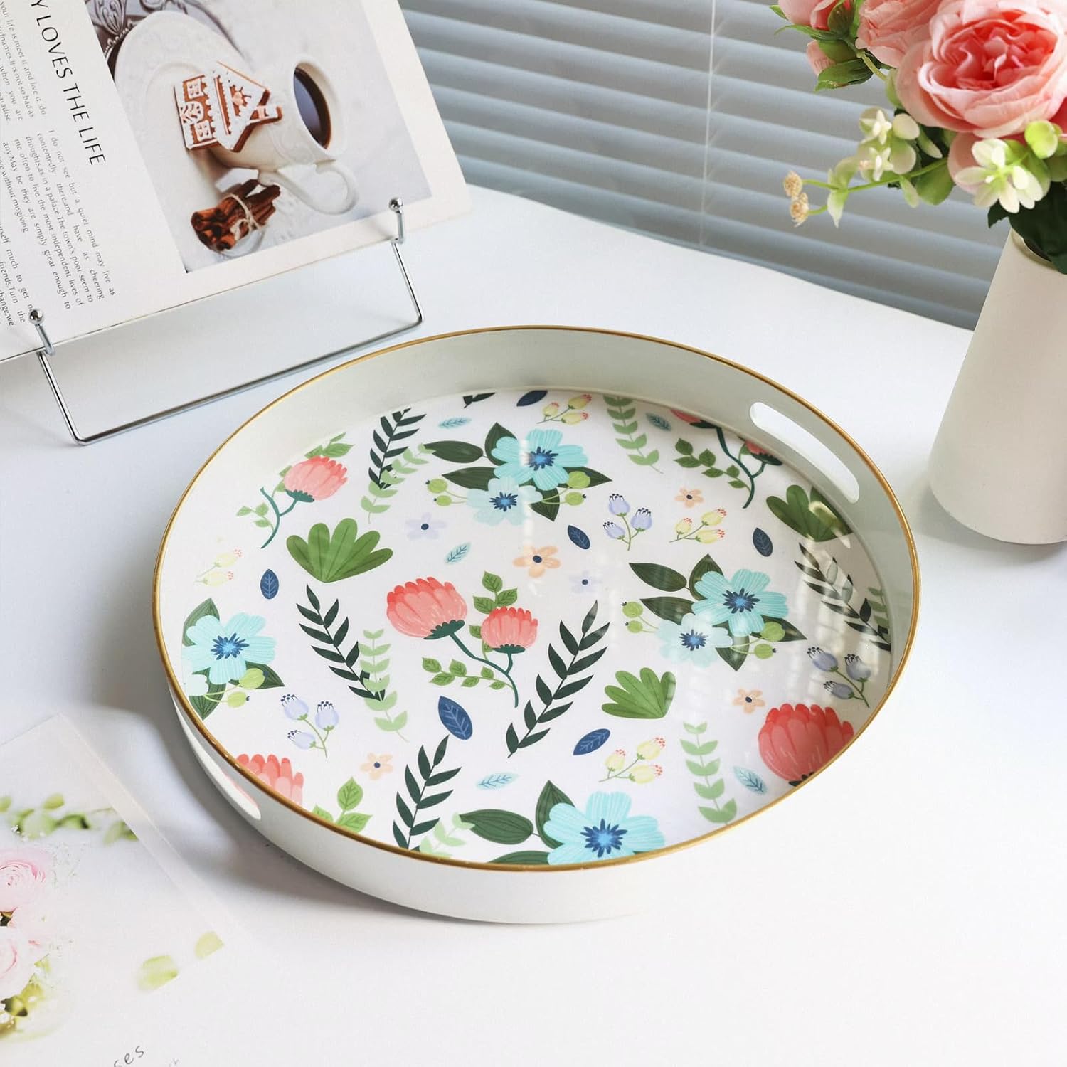 Detalle 2 de Leemxiiny Rectangle Serving Tray with Handles 🍽