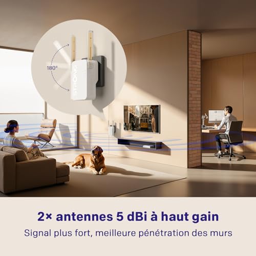 Detalle de STRONG AX3000, répéteur WiFi 6 double bande avec Ethernet Gigabit