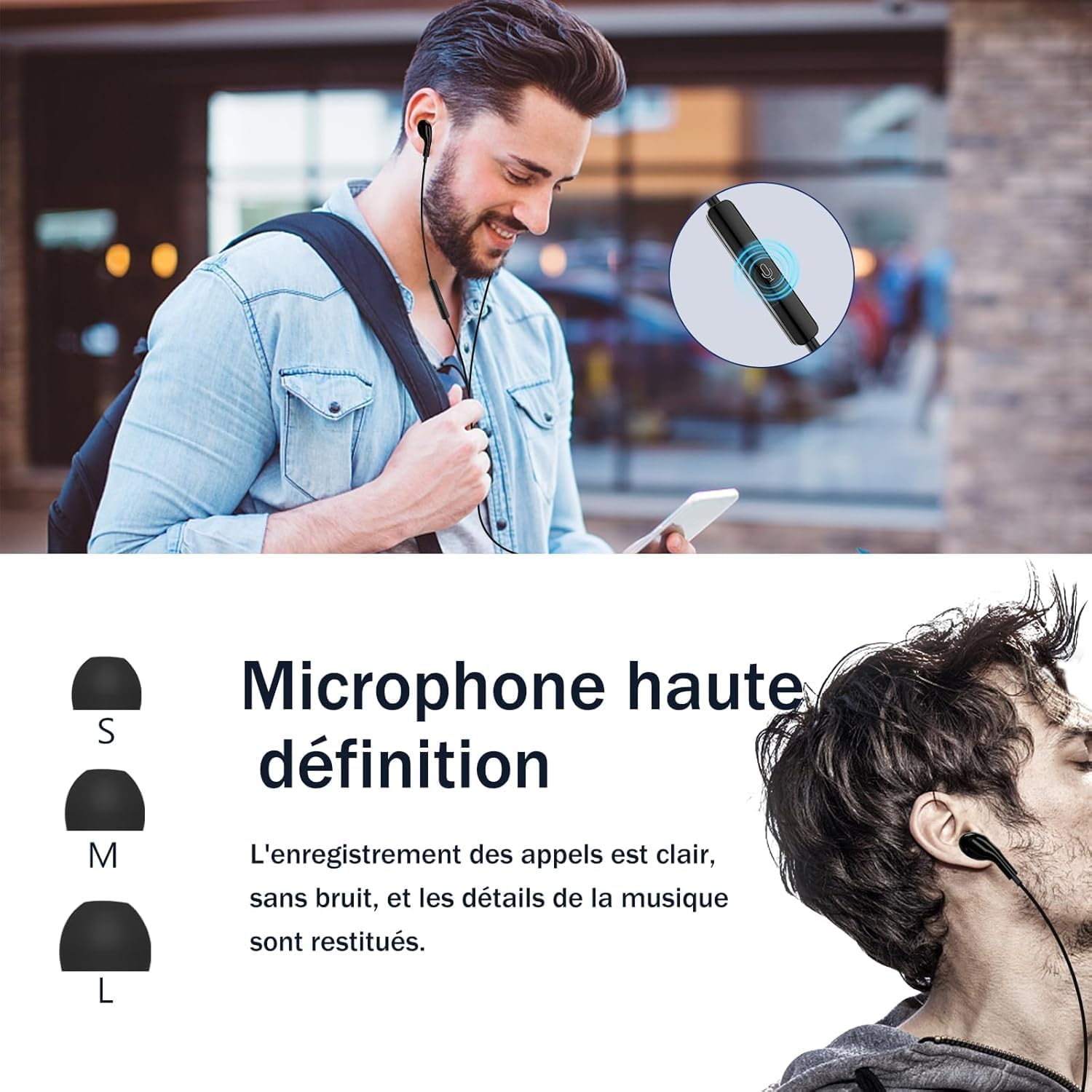 Detalle de Écouteurs USB C HiFi magnétiques