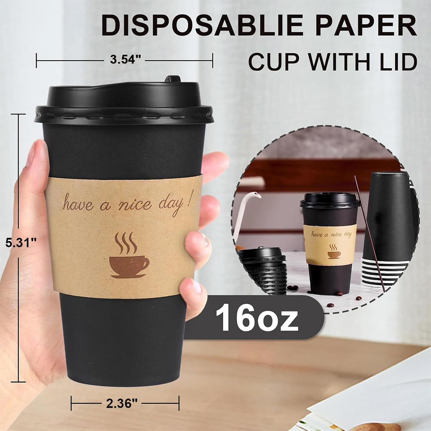 Thumbnail 1 de Clawsoff 100 Coffee Cups 16 oz ⚡