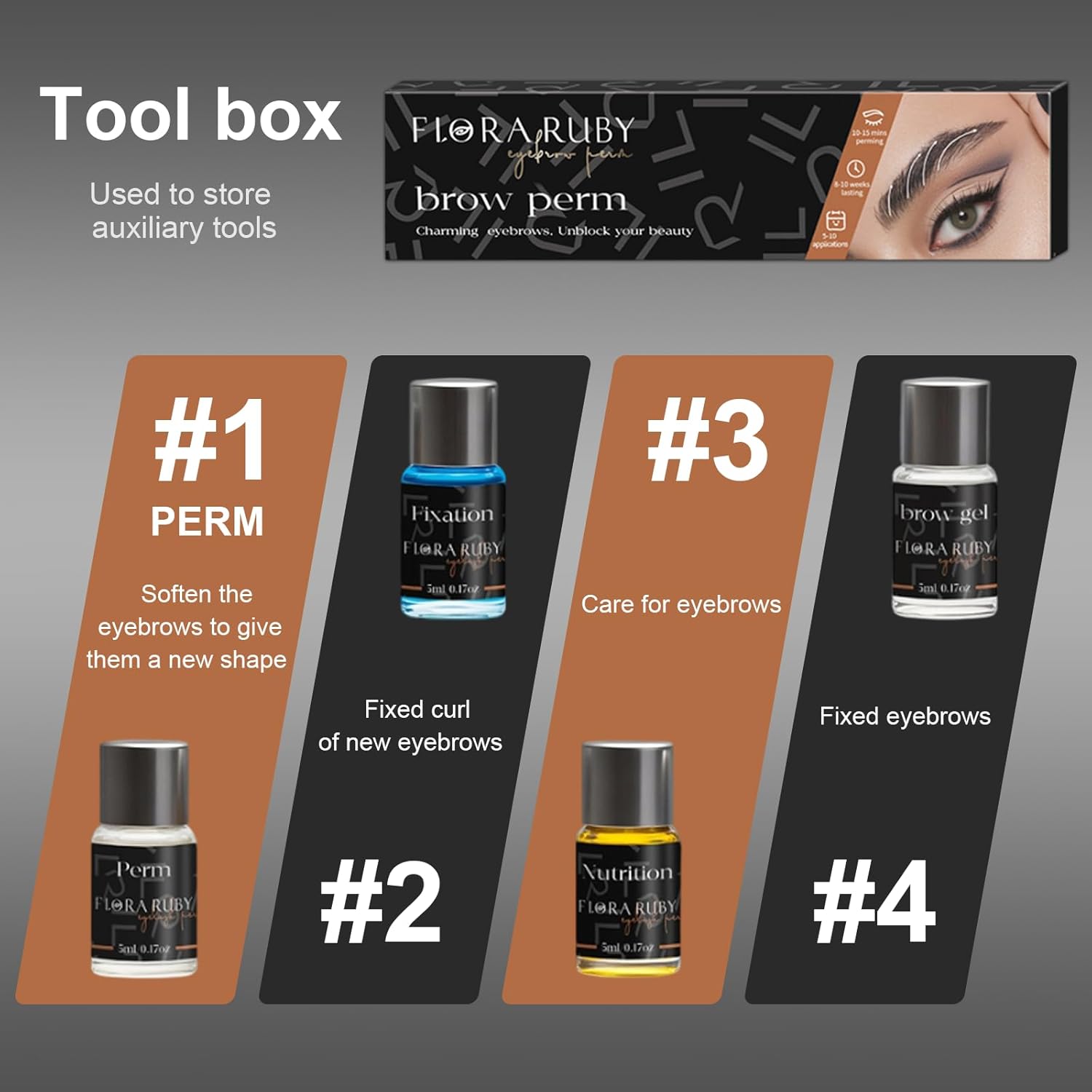 Thumbnail 5 de Kit Brow Lift professionnel pour sourcils — laminage des sourcils facile à utiliser, effet longue durée (usage domestique)