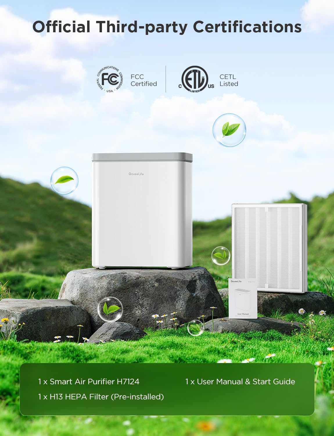 Thumbnail 6 de GoveeLife H7124 Smart Air Purifier, 1,046 ft², PM2.5 Monitor and HEPA Sleep Mode