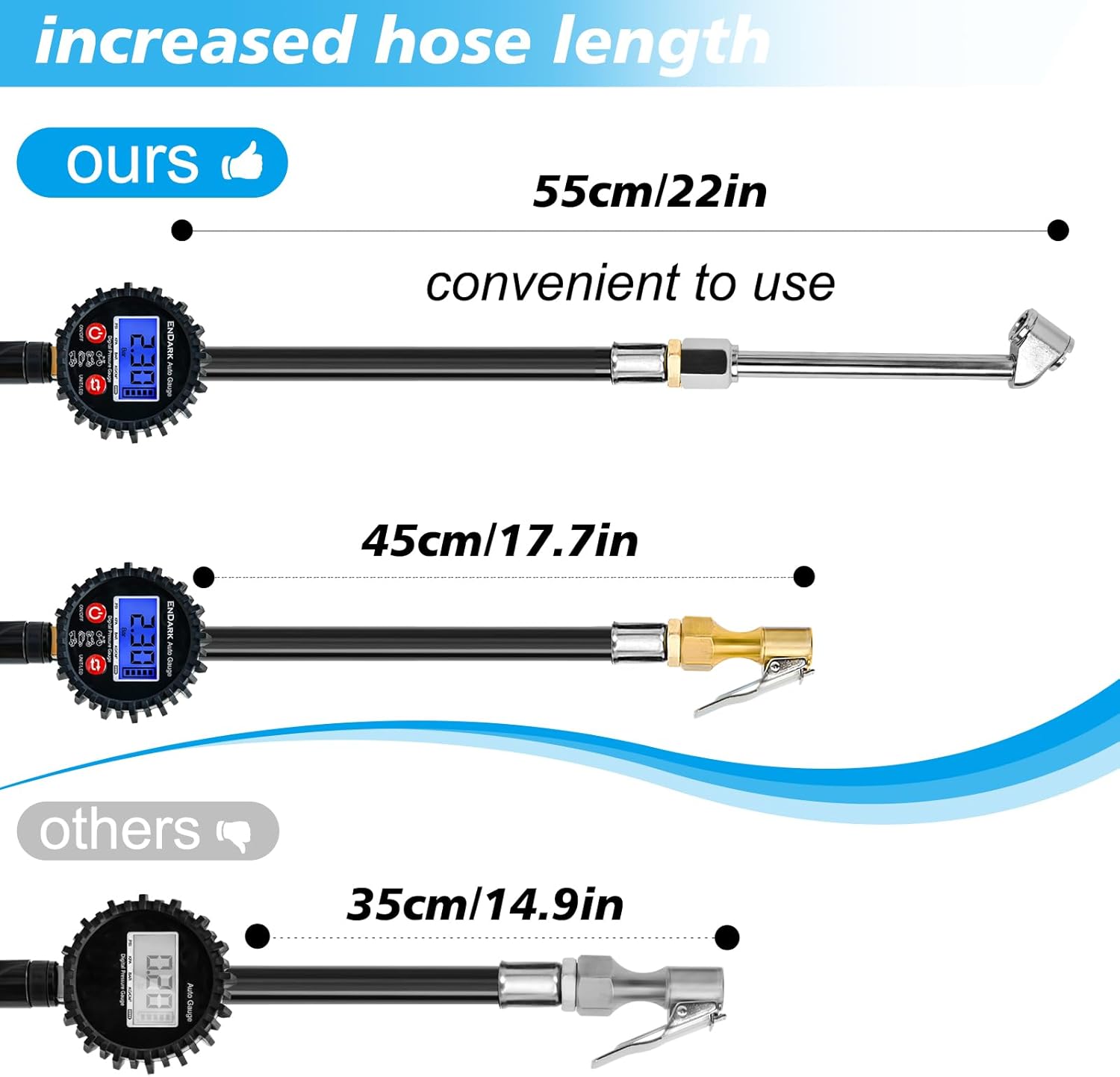 Thumbnail 1 de ENDARK Digital Tyre Pressure Gauge and Inflator (Car, Bike, Truck, Motorcycle)