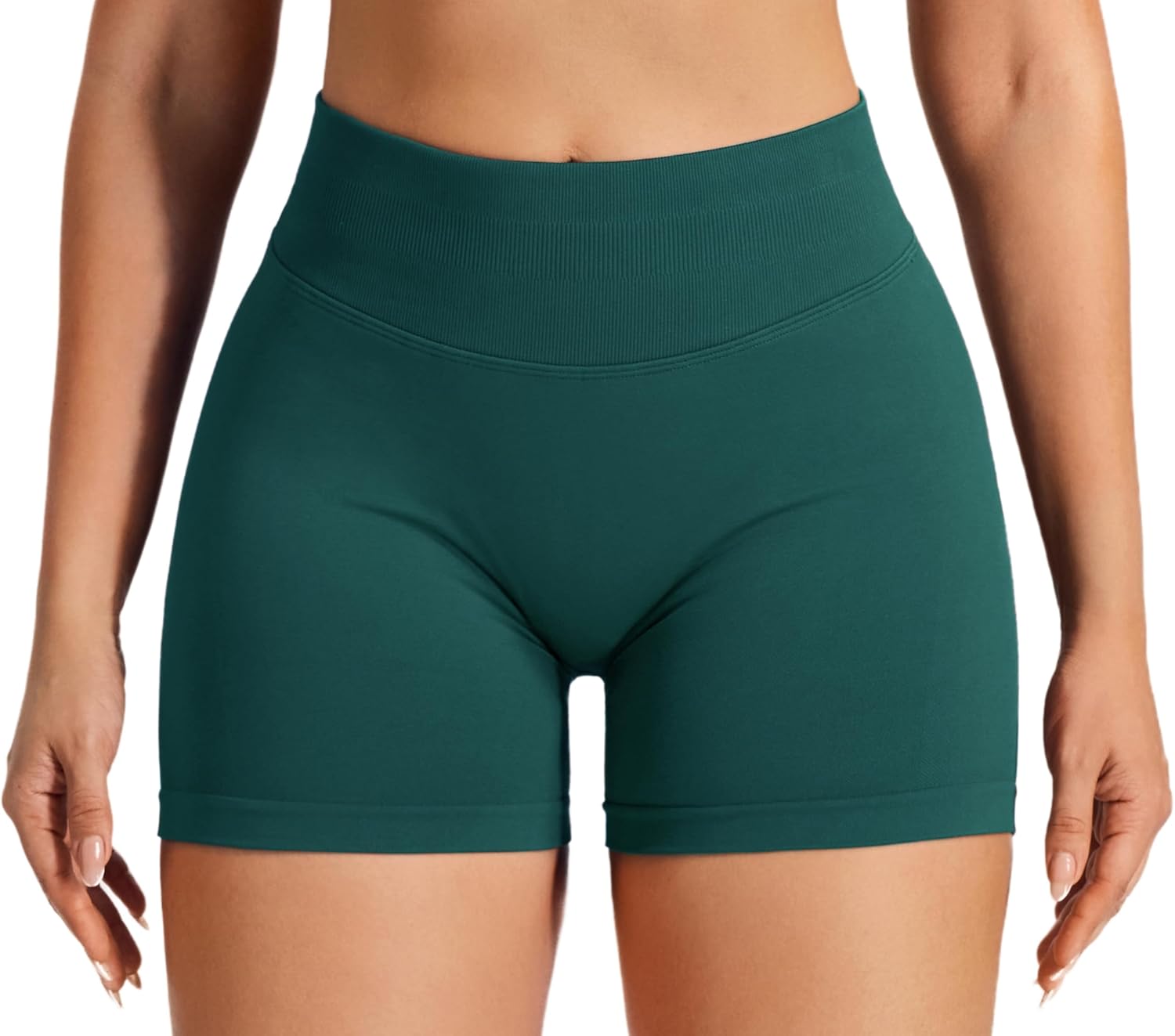 Thumbnail 1 de JOYSPELS Women’s Seamless Gym Shorts with High Waist Scrunch Bum Ruched Detail