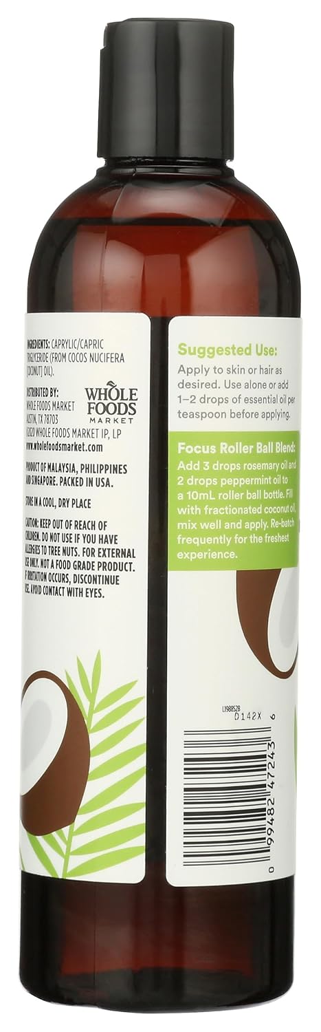 Detalle de 365 by Whole Foods Market Moisturizing Fractionated Coconut Oil (16 Fl Oz) for Skin & Hair
