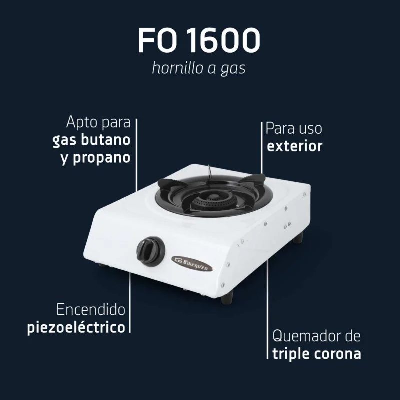 Thumbnail 1 de Orbegozo FO 1600 hornillo de gas blanco