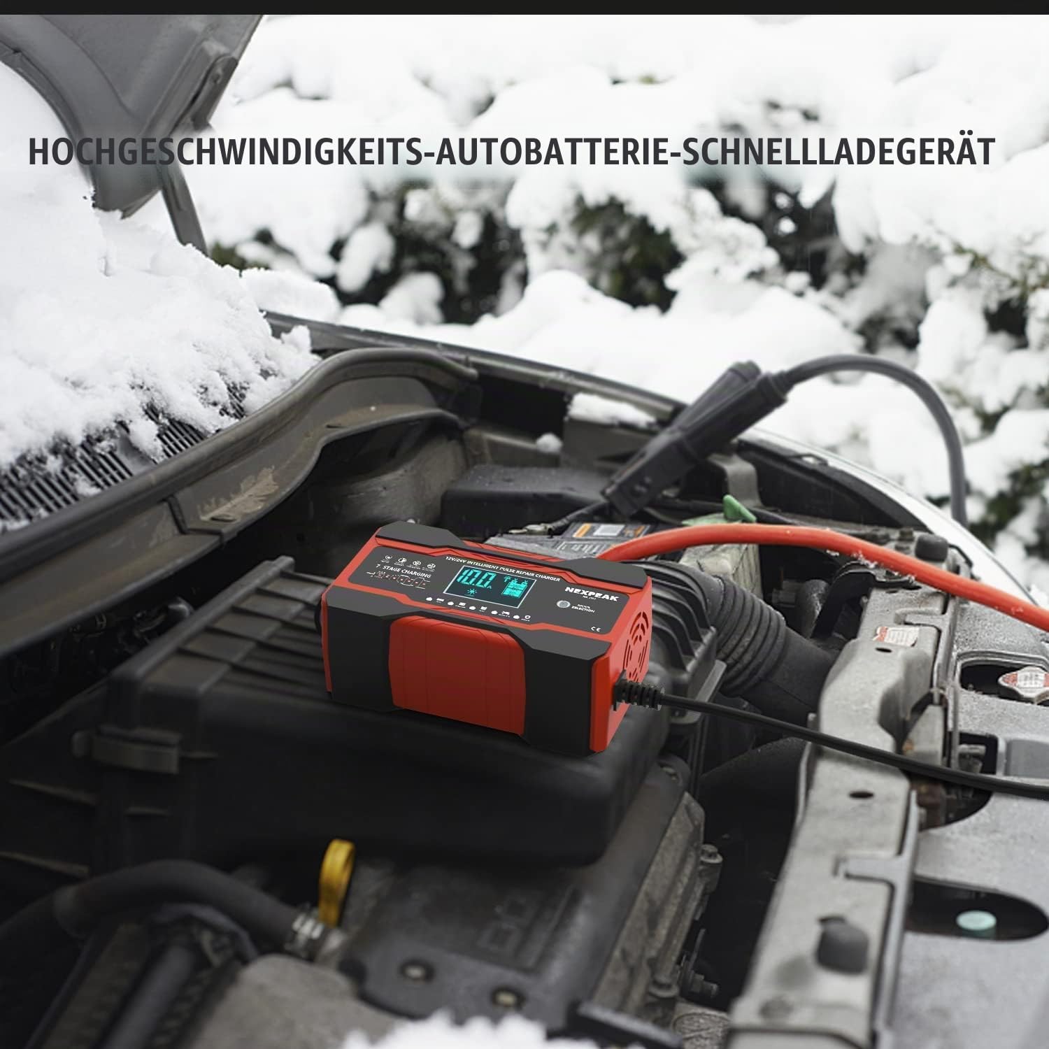 Thumbnail 6 de 10A Autobatterie-Ladegerät 12V/24V Smart Ladegerät für Auto