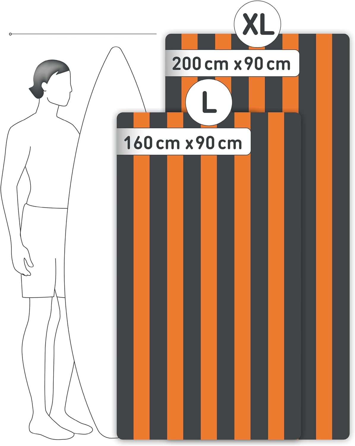 Detalle de Fit-Flip Telo Mare microfibra 200 cm x 90 cm: leggero, assorbente e antisabbia