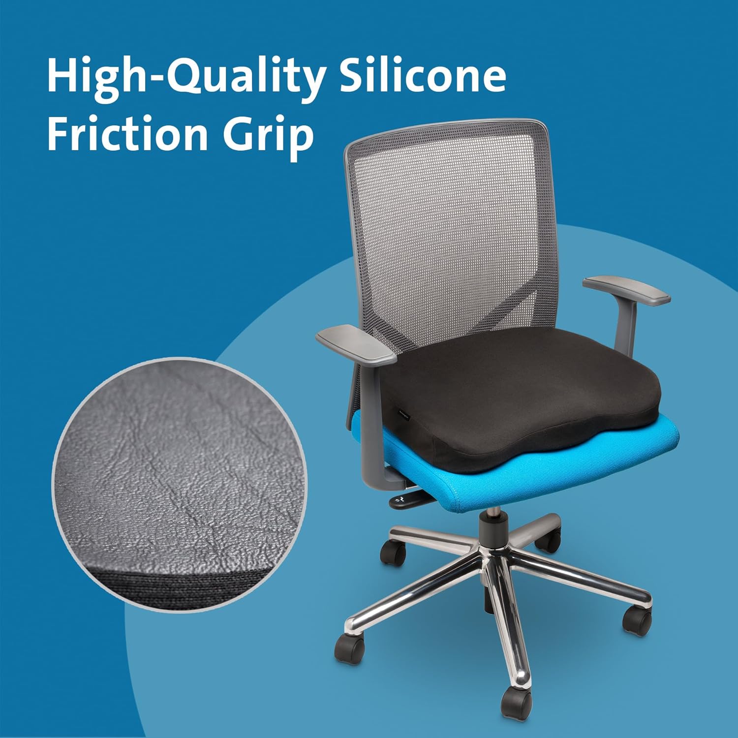 Thumbnail 5 de Kensington K55805WW Cuscino per Sedile Ergonomico in Memory Foam Nero – Supporto schiena e antiscivolo
