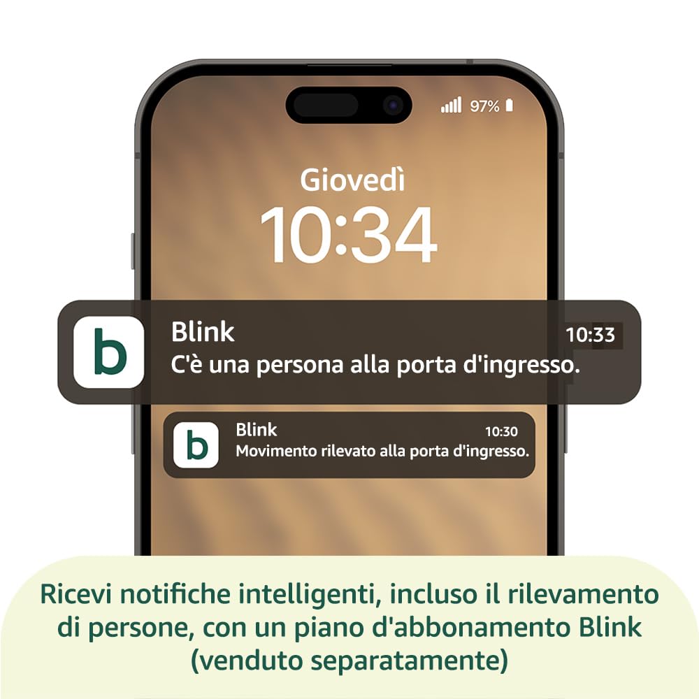 Thumbnail 6 de Videocitofono supplementare Blink HD a figura intera (bianco) con autonomia di due anni