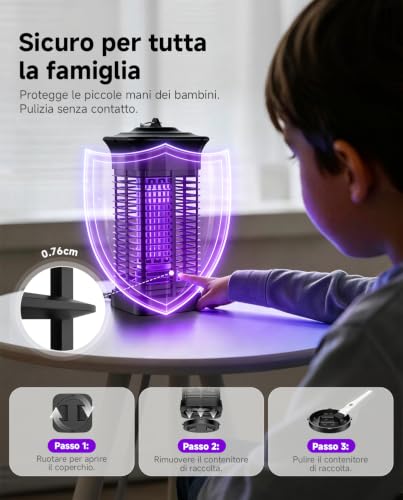 Thumbnail 4 de Lampada Antizanzare Elettrica NEOCLEAN: Trappola UV 15W per Interno ed Esterno
