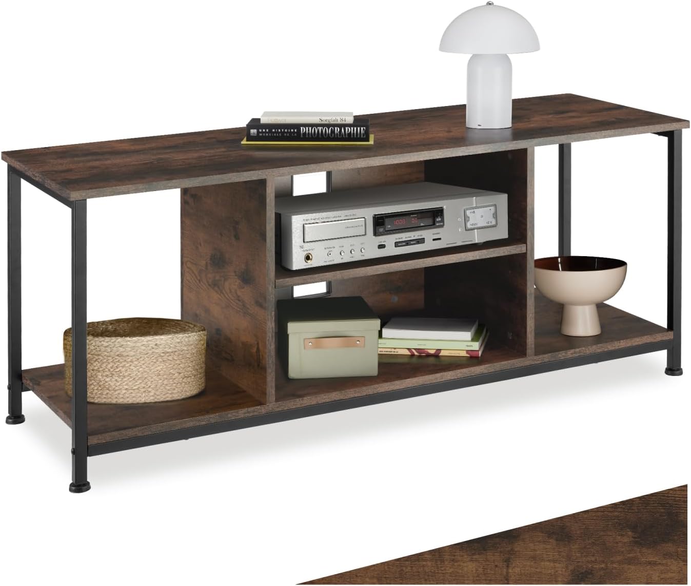 Detalle de tectake Mueble TV Salon Industrial 120x40x50