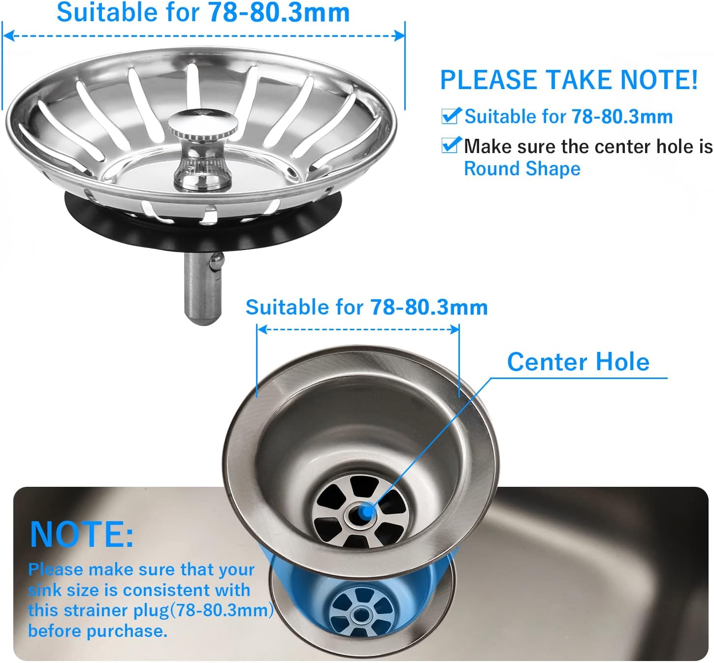 Thumbnail 2 de Upgraded Kitchen Sink Plug Strainer