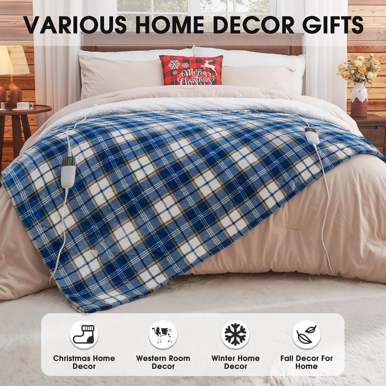 Thumbnail 6 de Heated Electric Blanket Queen Size 84x90