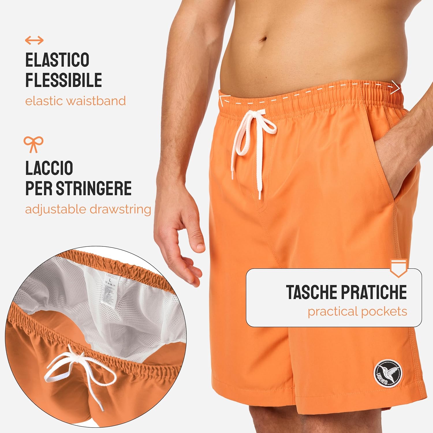 Thumbnail 2 de Ladeheid Costume Uomo Mare Lungo con Taschino LA40-129: comfort dallo sport al relax in spiaggia