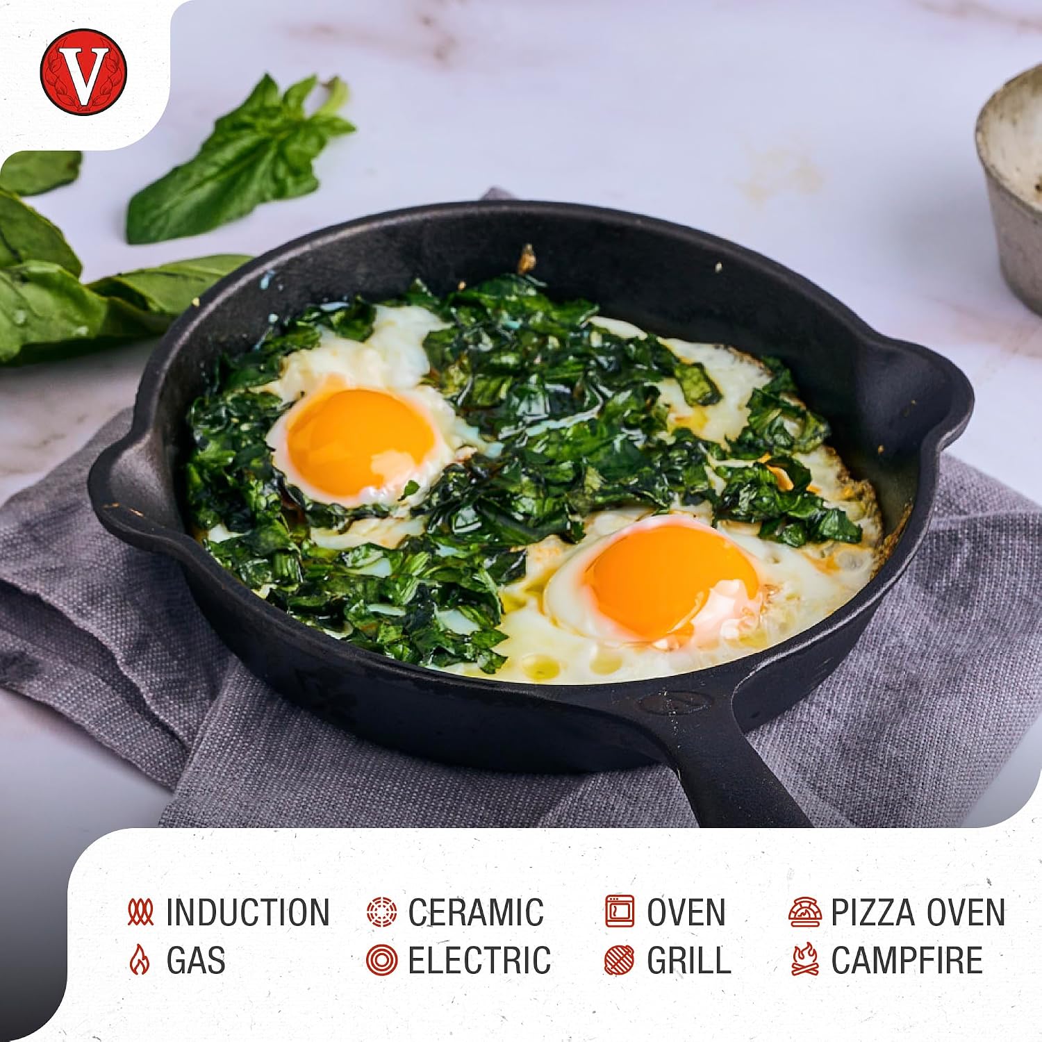 Detalle de Victoria Cast Iron Skillet 6.5-Inch