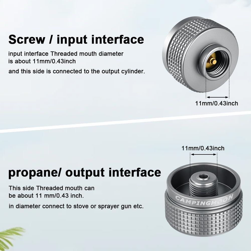 Thumbnail 2 de Adiwo Gas-Kartuschenadapter für Butan-Schraubventil: Nachfülladapter für Campingkocher