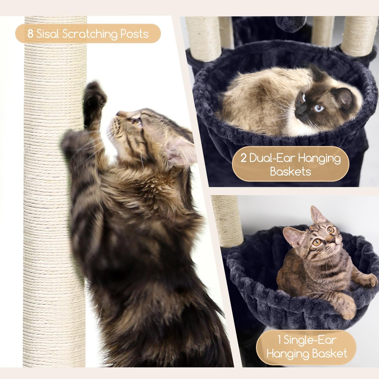 Detalle 2 de Globlazer Cat Tree Tower 82-Inch