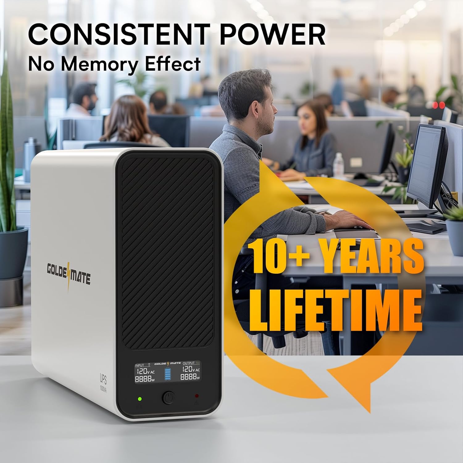 Detalle de GOLDENMATE Lithium UPS 1000VA