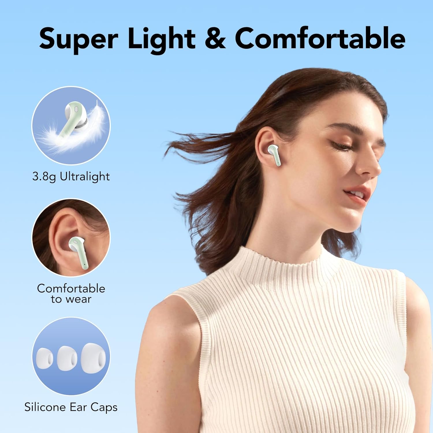 Detalle 2 de IKT Bluetooth Earbuds 5.3, 50H playtime
