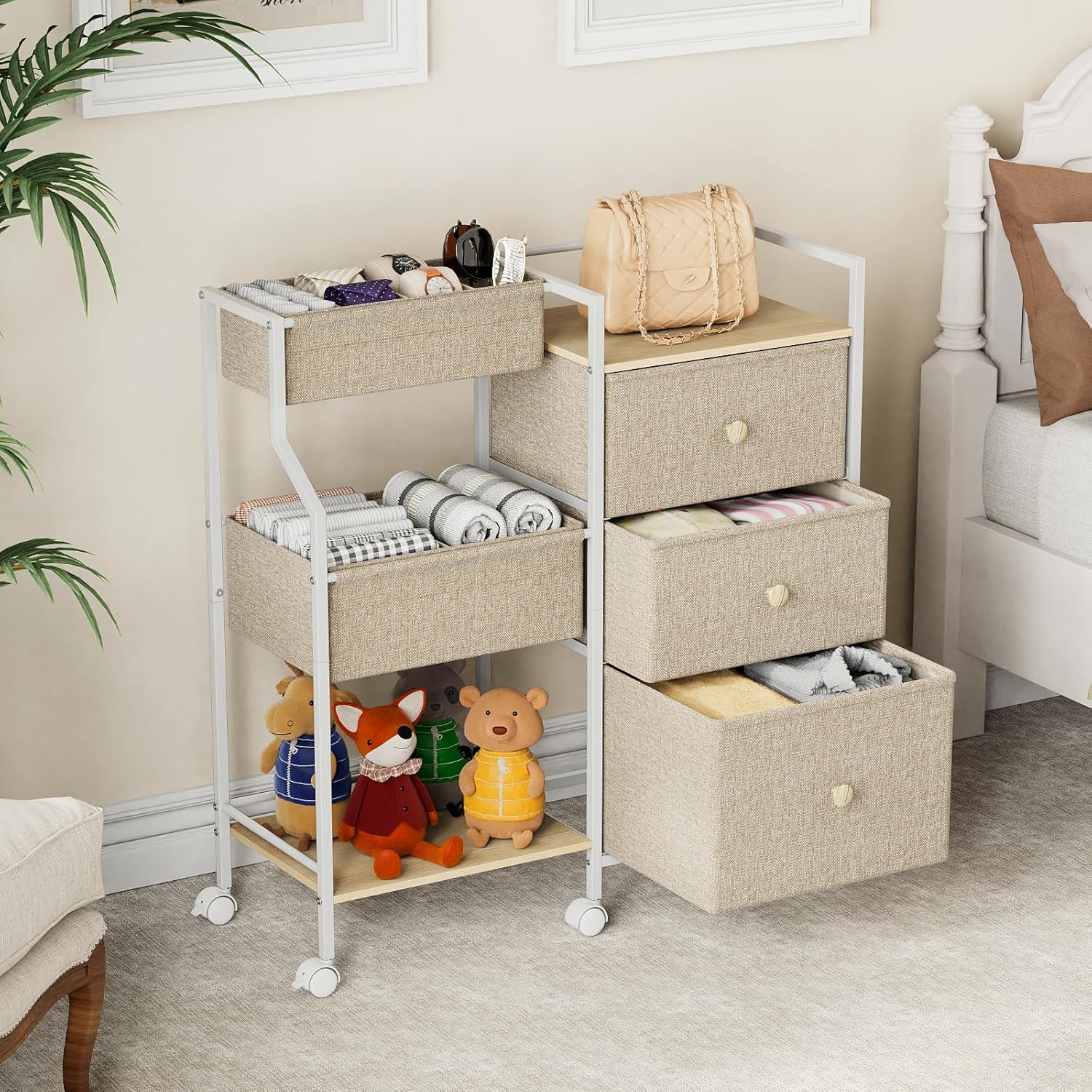 Thumbnail 3 de Modanais 3-Tier Baby Organizer Cart with Drawers