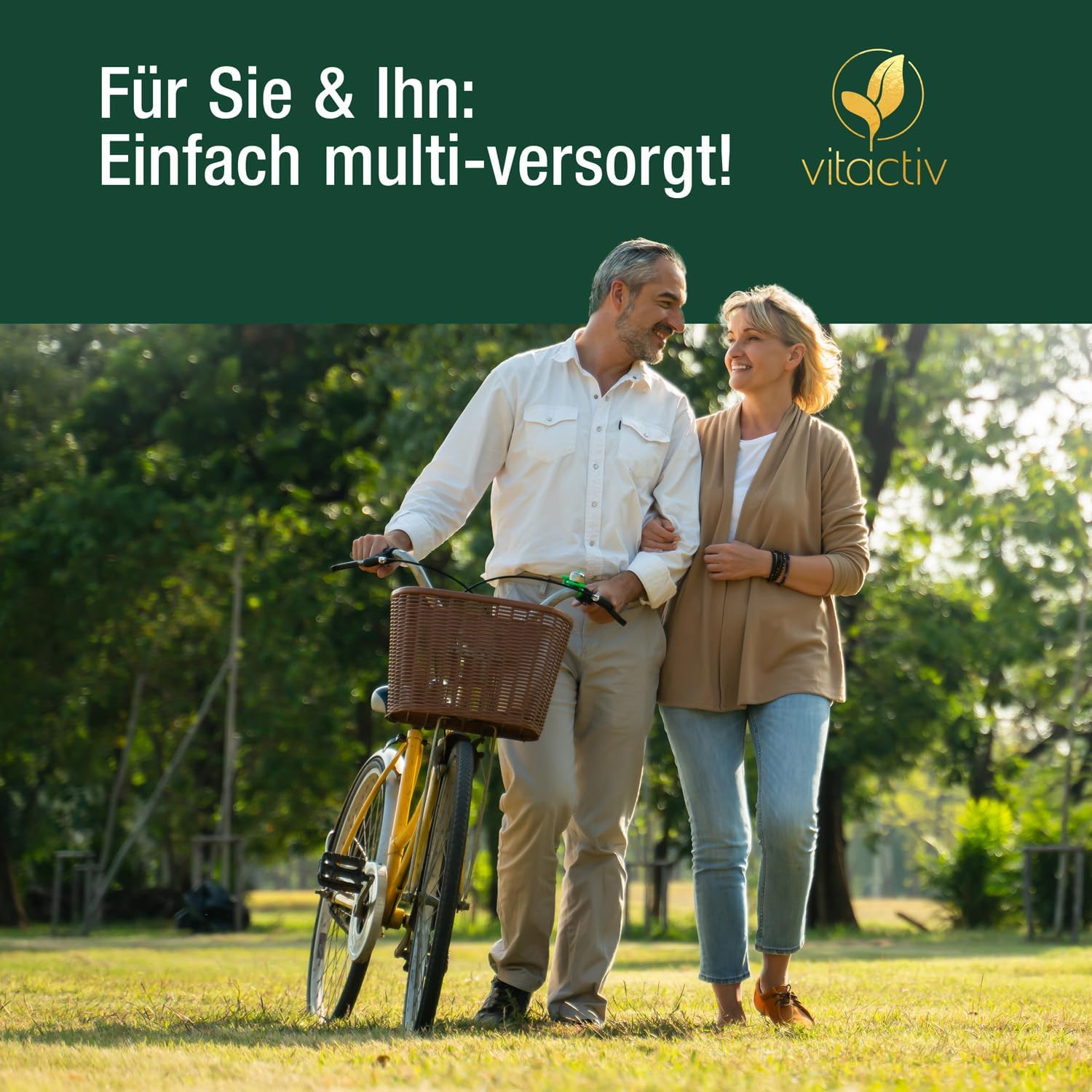 Thumbnail 1 de Vitactiv MULTI 50 plus – Multivitamin-Komplex für Menschen ab 50 mit B-, C-, D-, E-, K-Vitaminen, Magnesium, Calcium & Zink (60 Kapseln)