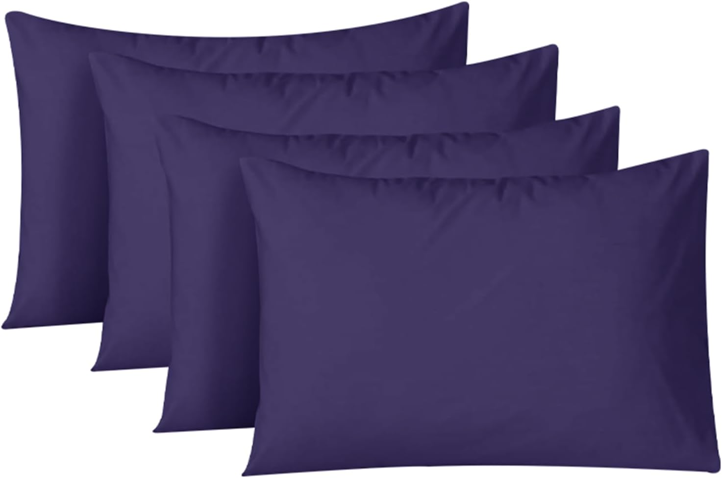 Detalle 2 de NAFAY LIVING White Cotton Pillow Cases (4 Pack) – 300 Thread Count, 50 x 75 cm