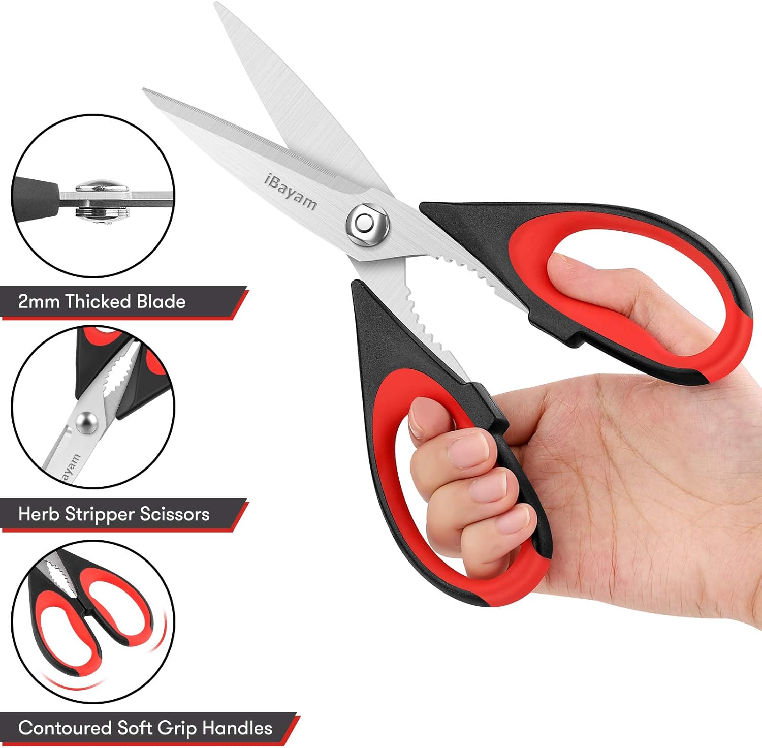 Thumbnail 3 de iBayam Kitchen Scissors 8.5" 🍴