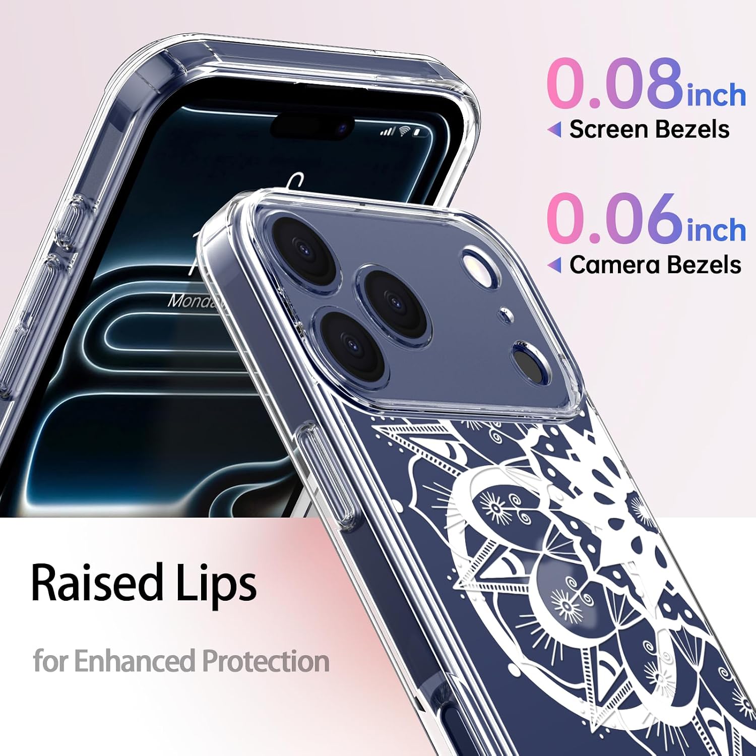Detalle de LUHOURI iPhone case, clear acrylic