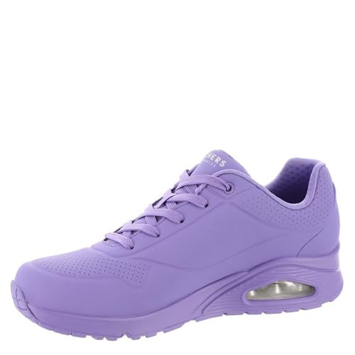 Detalle 2 de Skechers Uno Lilac Durabuck Mesh para mujer (talla 40 EU): comodidad con cierre de velcro