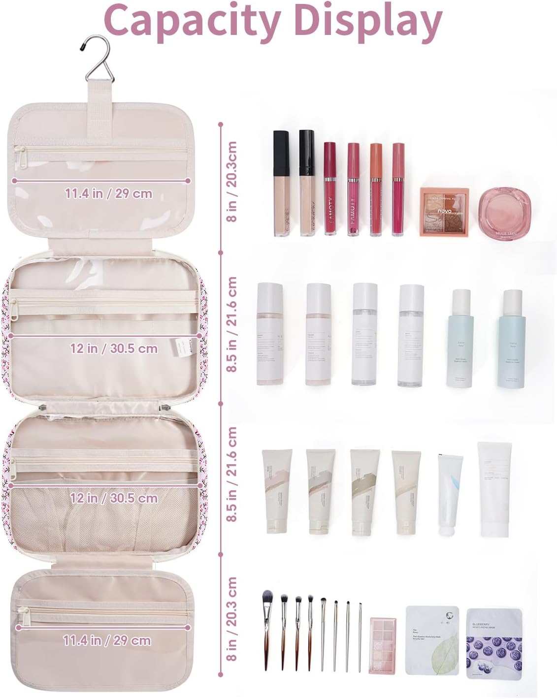 Detalle 1 de Narwey Large Hanging Toiletry Bag 30.5 cm