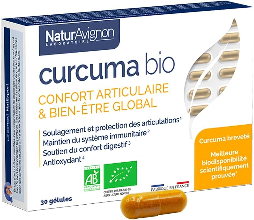 Detalle de NaturAvignon Curcuma BIO breveté 30 gélules