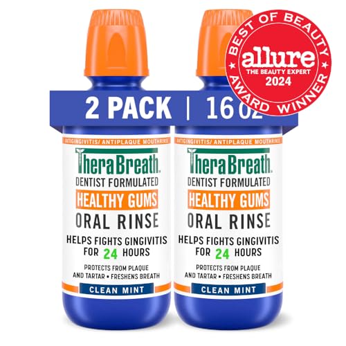 Thumbnail 9 de TheraBreath Healthy Gums Oral Rinse (Clean Mint) – 2 x 16 oz, Alcohol-Free