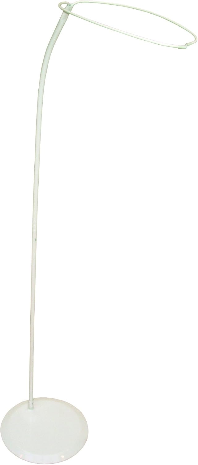 Detalle de roba himmelstång för spjälsäng, vit universalhållare med stålprofil, cirka 150 cm