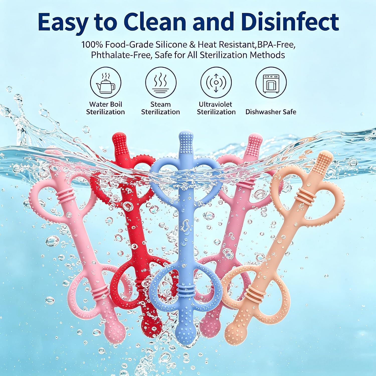 Detalle 2 de MACLUD Silicone Teething Tubes, 3-Pack