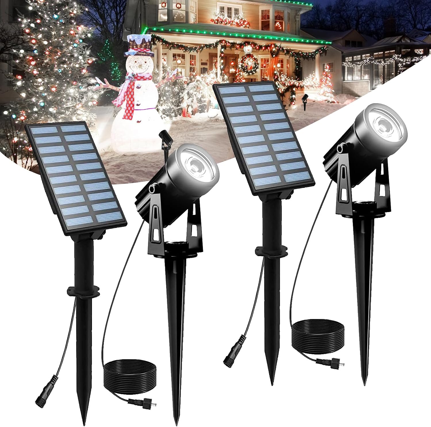 Detalle de T-SUNUS Gartenstrahler Solar 2 Stück 🌞📡