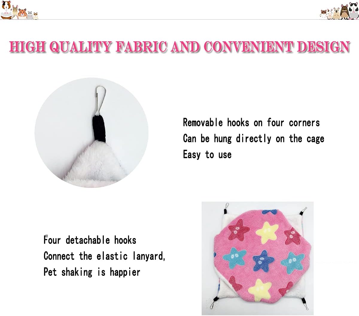 Thumbnail 3 de QeeHeng Small Animal Hanging Hammock Pink